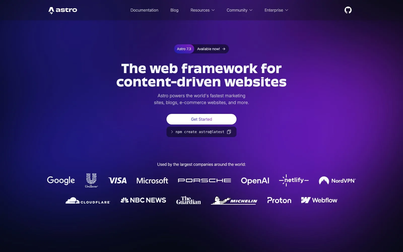 Screenshot of Astro