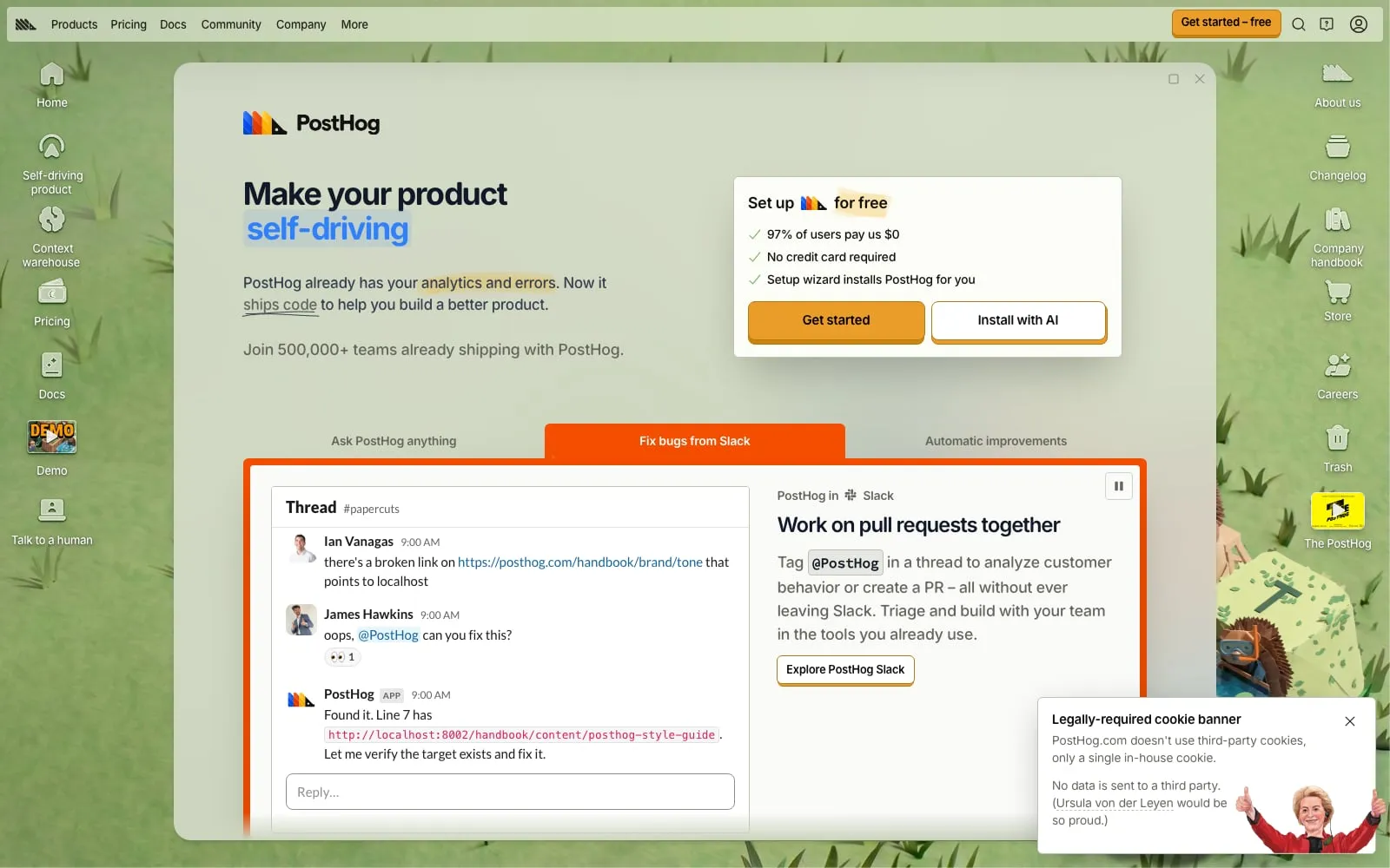Screenshot of PostHog