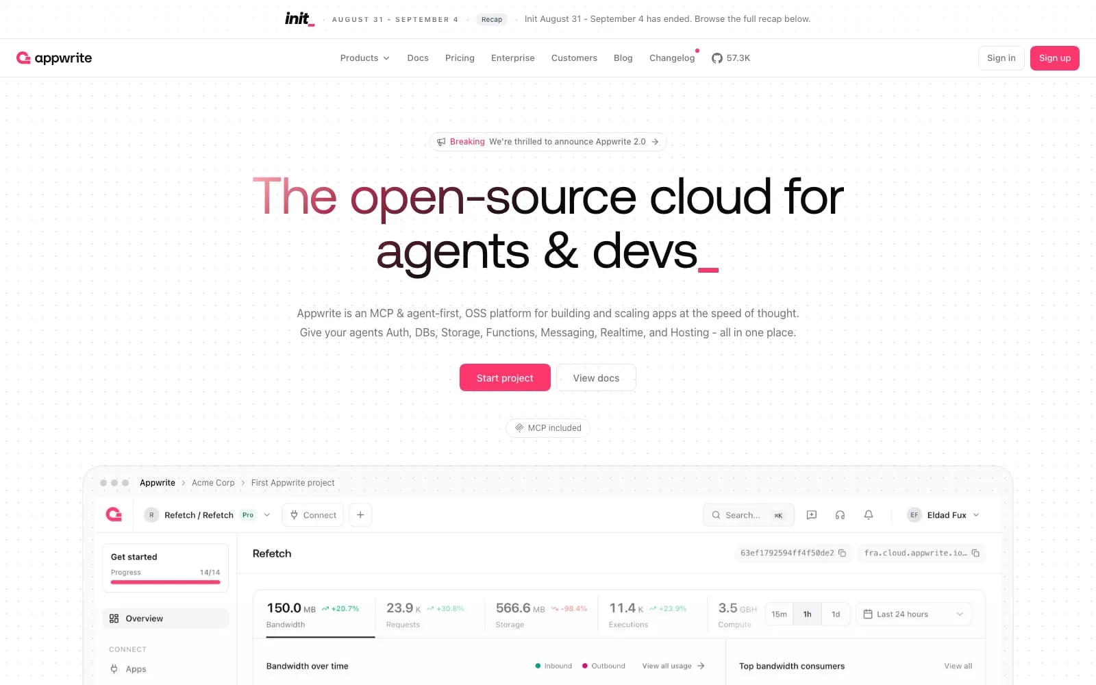 Screenshot of Appwrite