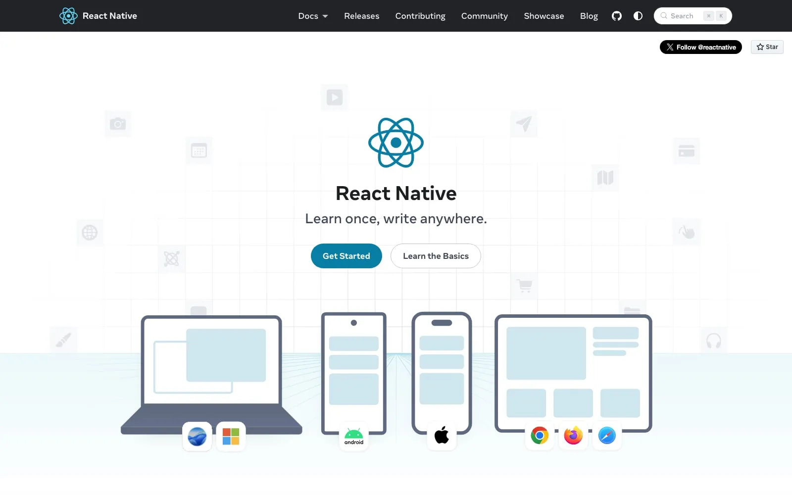 Screenshot of React Native