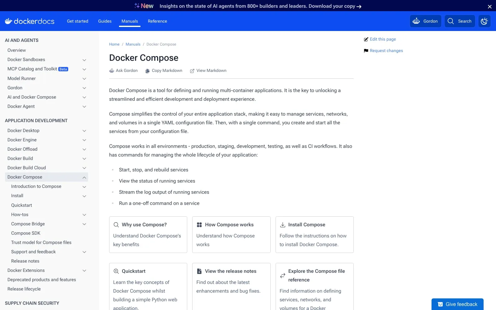 Screenshot of Docker Compose
