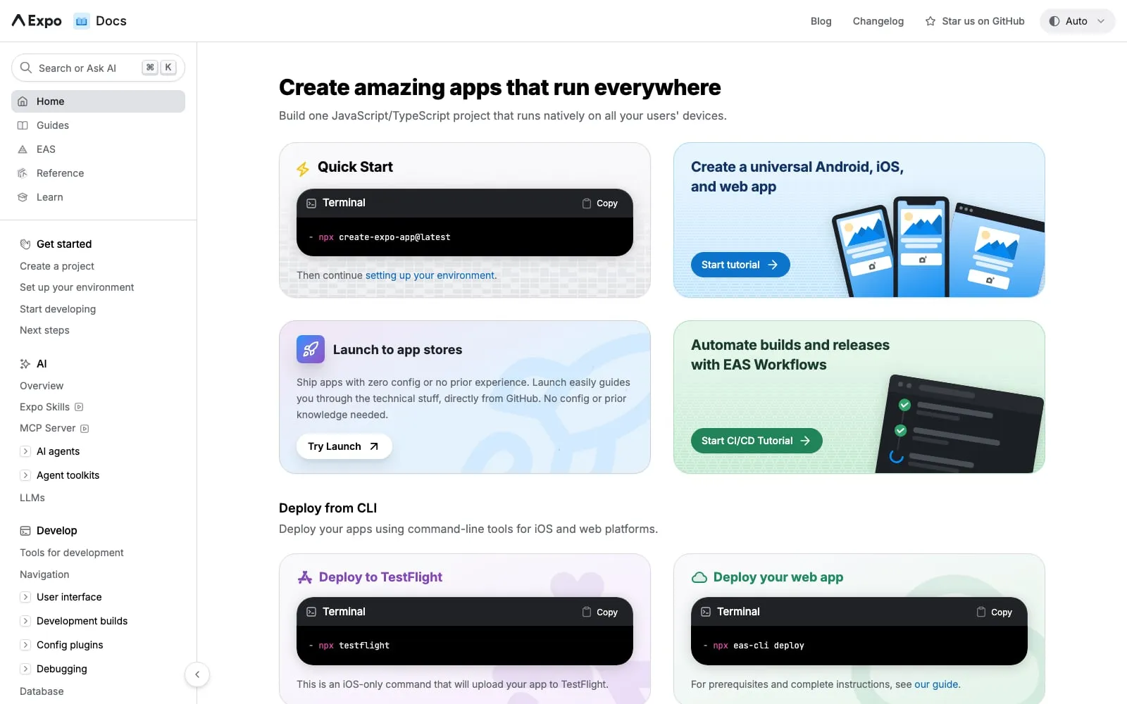 Screenshot of Expo