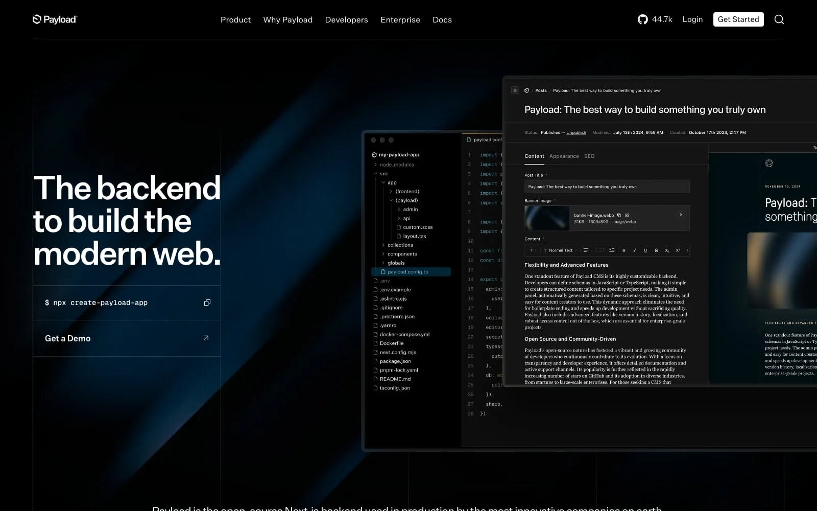 Screenshot of Payload