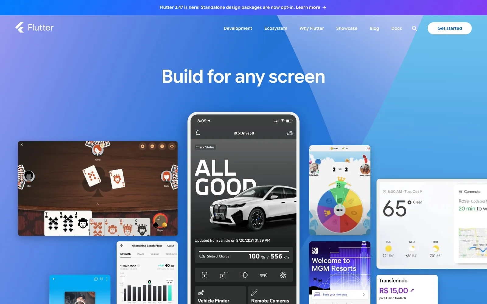 Screenshot of Flutter