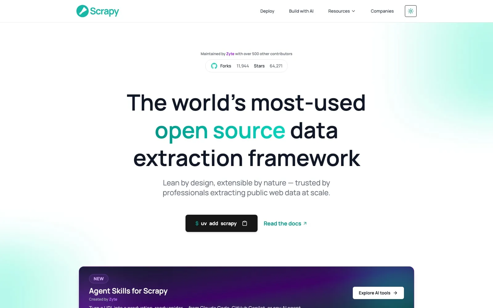 Screenshot of Scrapy