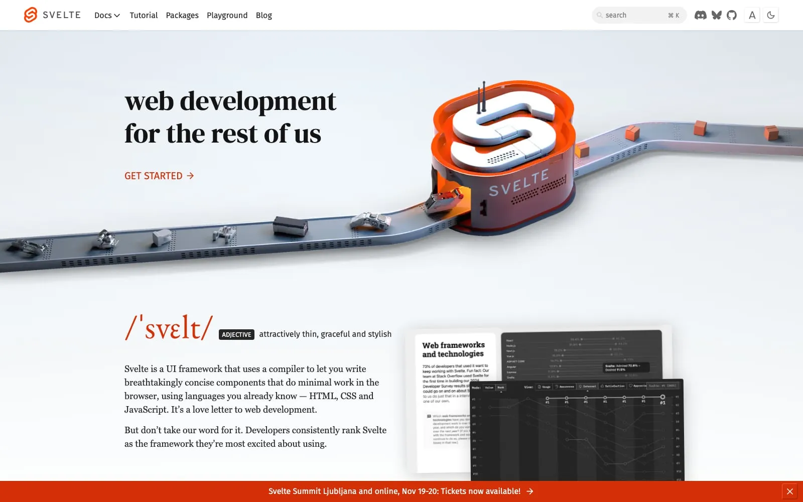 Screenshot of Svelte