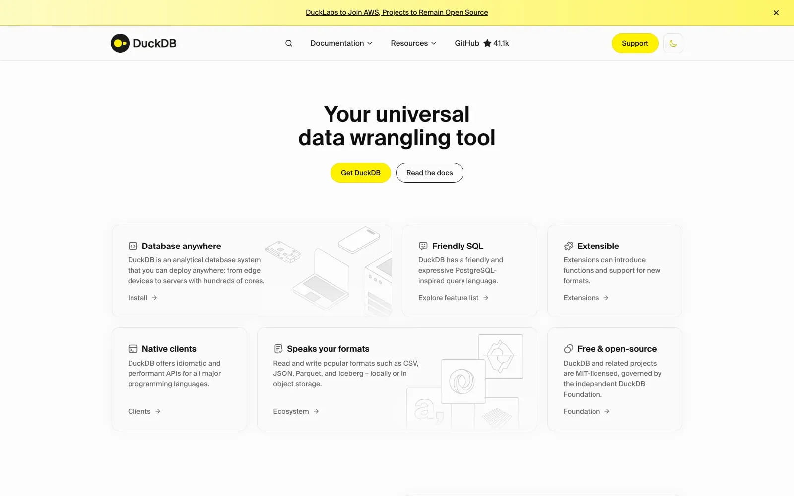 Screenshot of DuckDB