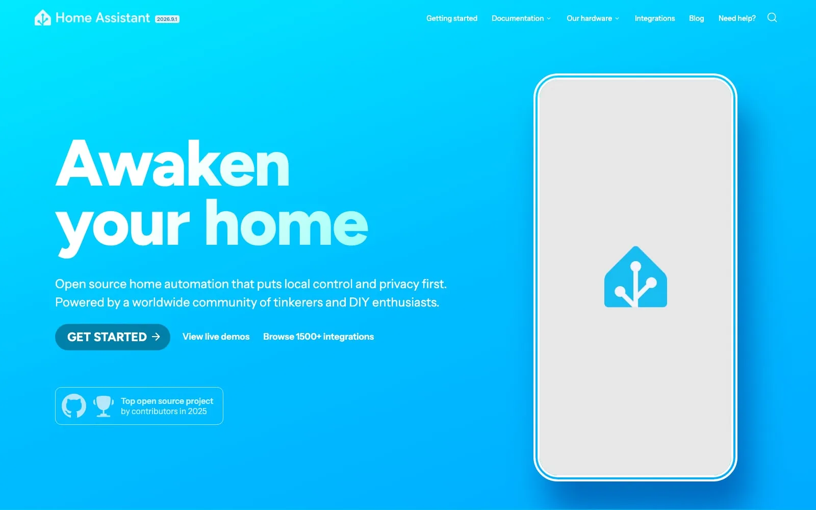 Screenshot of Home Assistant