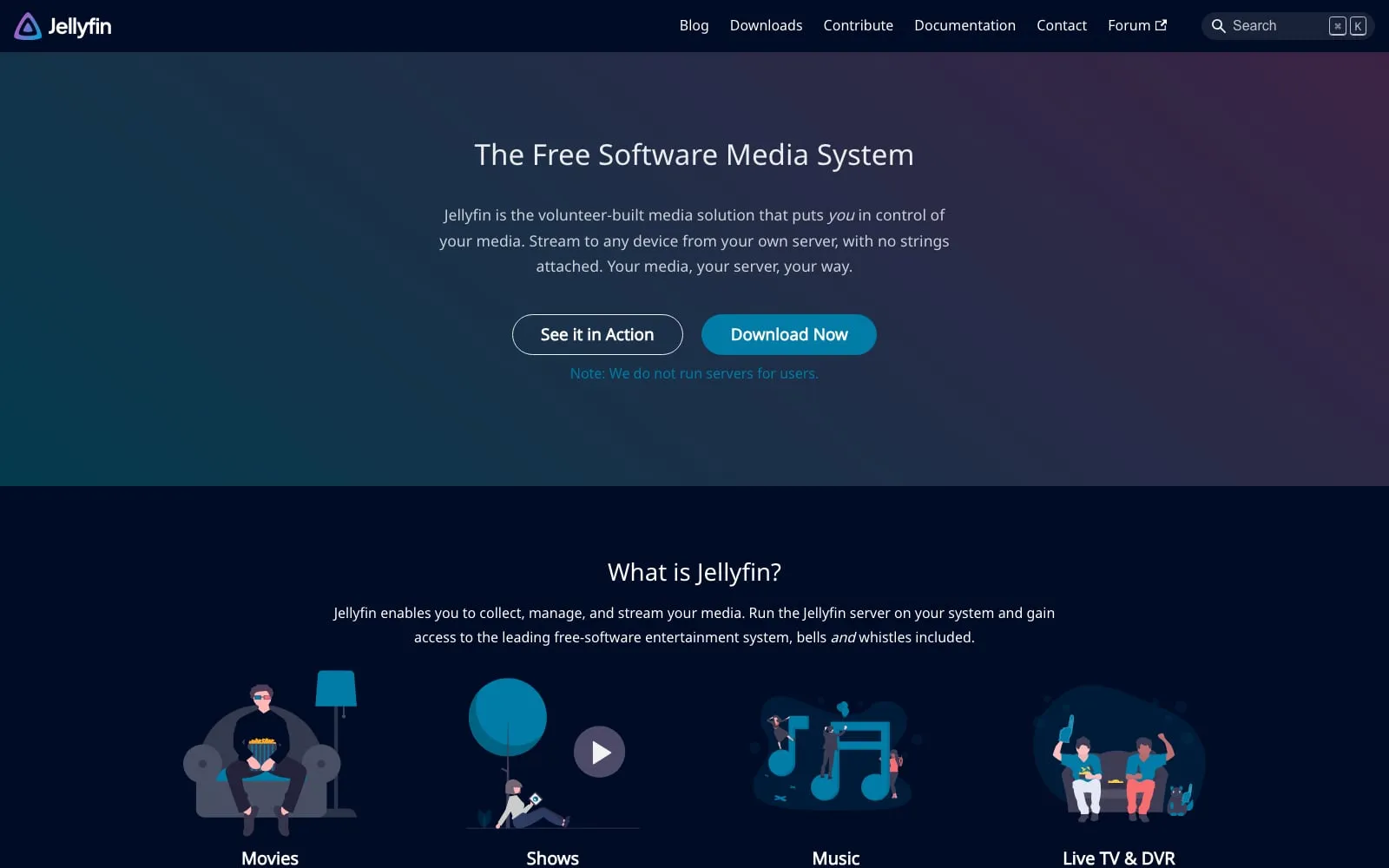 Screenshot of Jellyfin