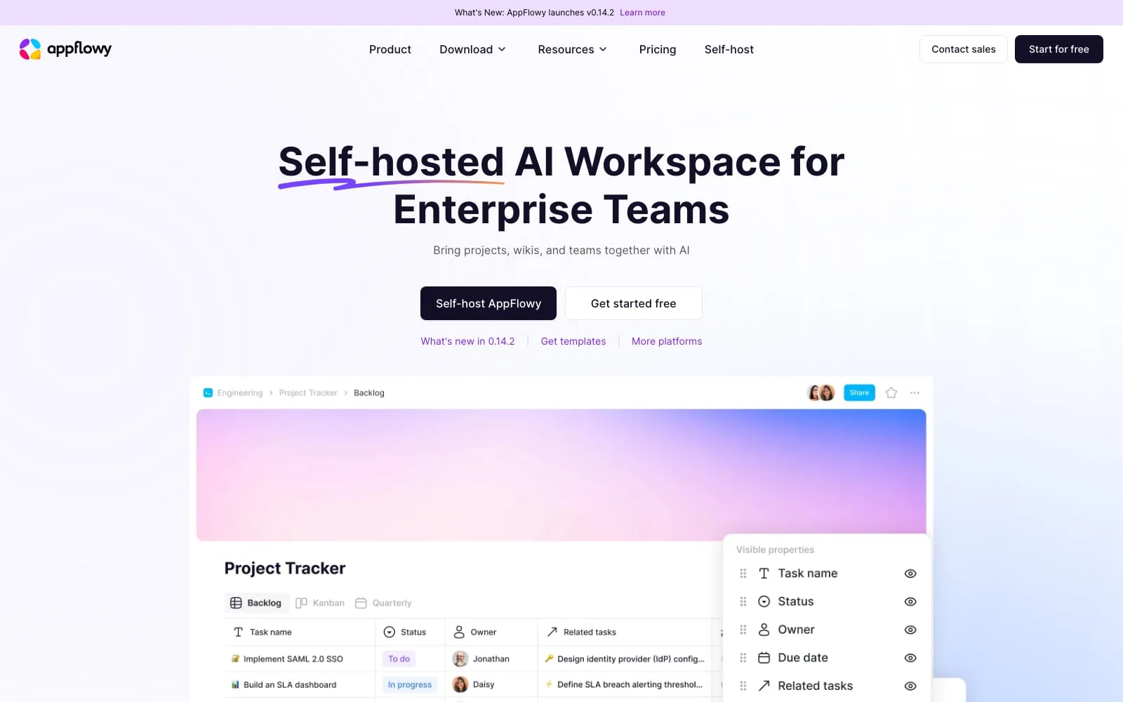 Screenshot of AppFlowy